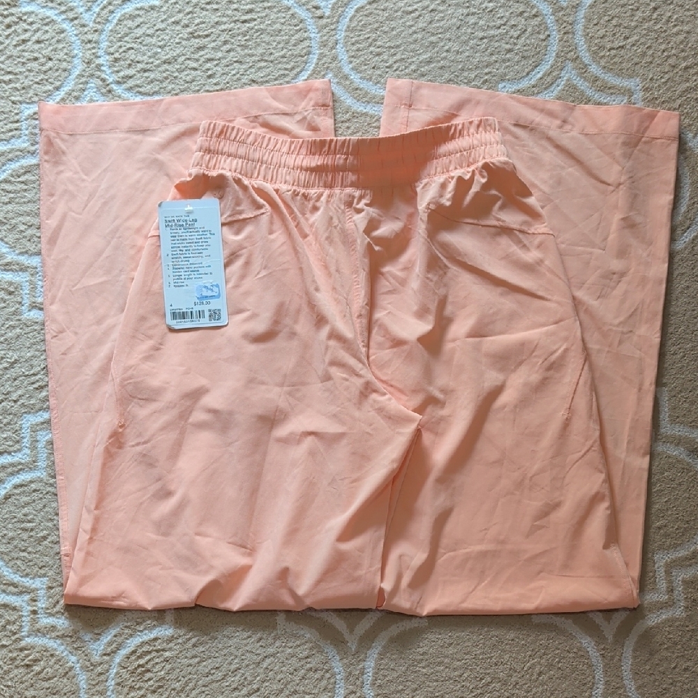 Lululemon Swift Wide-Leg Mid-Rise Pant Peach Bellini NWT - Picture 3 of 7